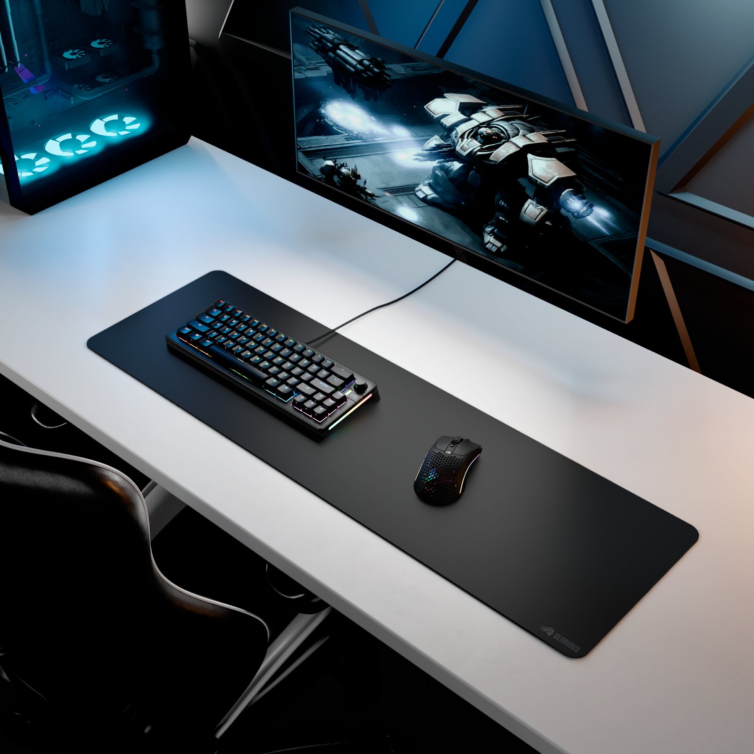 Подлога за глушец гејминг Ducky GMP 2 Edgeless Cloth, L Extended, црна