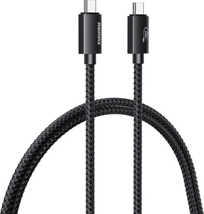 Kabllo USB Remax RC-C039, USB-C në USB-C, 1 m, 240W, i zi