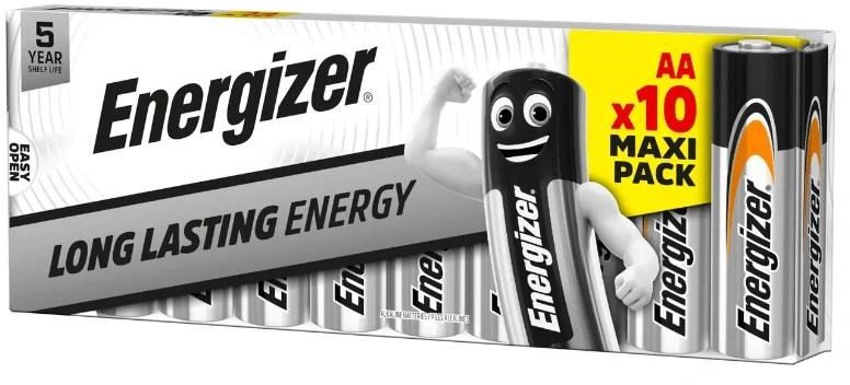 Bateri alkaline Energizer LR6 Everyday AA, 1.5V, paketim 10 copë