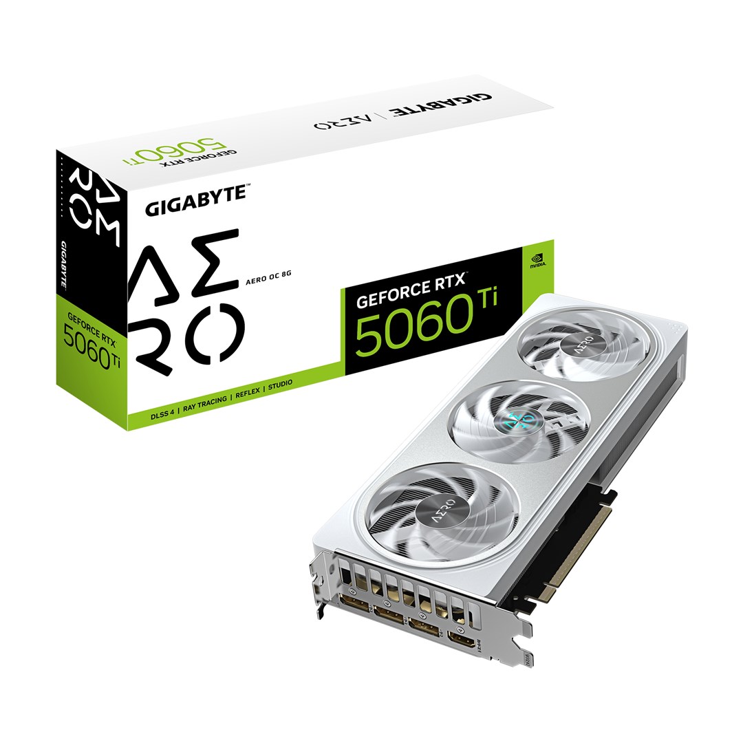 Kartelë grafike GIGABYTE GeForce RTX 5060 Ti AERO OC 8GB GDDR7