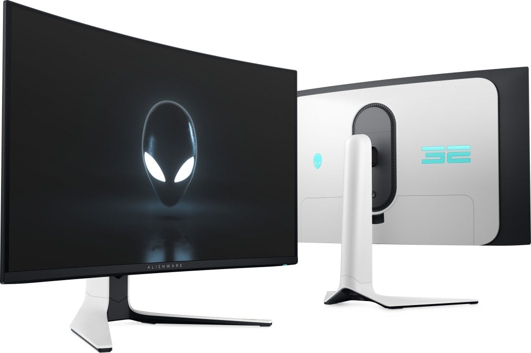 Monitor Dell Alienware AW3225QF OLED 210-BLLV, 3840 x 2160 (UHD 4K), DisplayPort x1, HDMI x2, USB-C x1, USB Type-B x1, i bardhë/zi