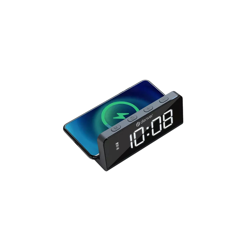 Denver Wireless Charge Alarm Clock ECQ-103MK2