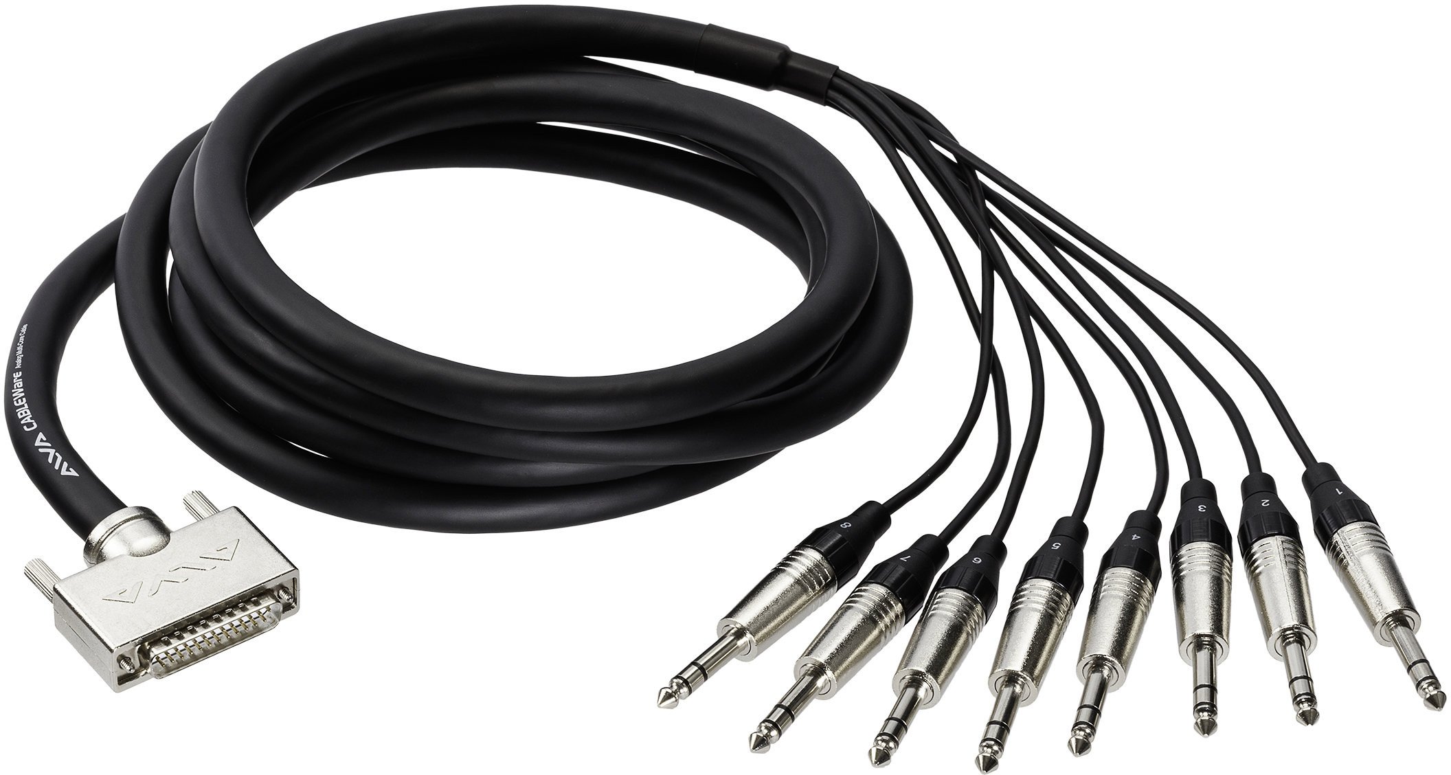 Kabllo audio Alva Analog Multi Core, 6.5', D Sub25 në 8x TRS, e zezë