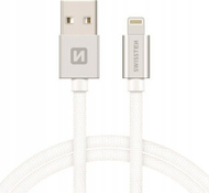 Kabllo USB Lightning SWISSTEN MFi, 1.2m, argjendi