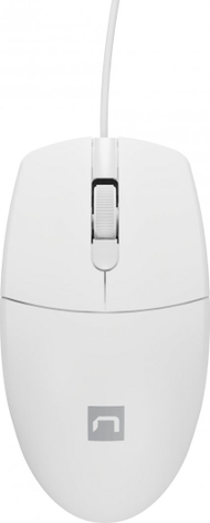 Maus Natec Ruff, me kabllo, USB, i bardhë