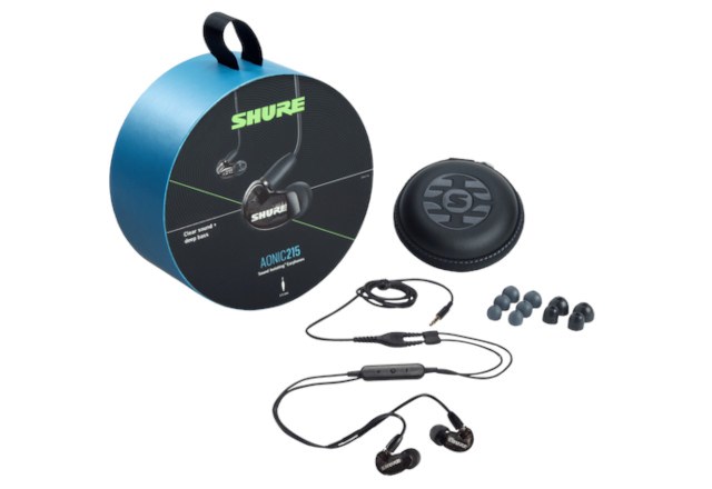 Kufje Shure AONIC 215, intra-aurikulare, të zeza