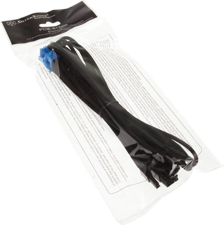 Kabllo SilverStone PP06B-PCIE55, 550mm, e zezë
