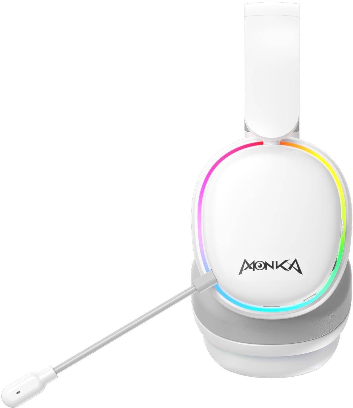 Гејминг слушалки Marvo MONKA ECHO RS HG9070W, три-режимски, со микрофон, бели