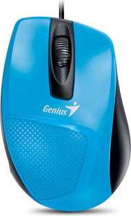 Maus Genius DX-150X, me kabllo, USB, i zi dhe i kaltërt