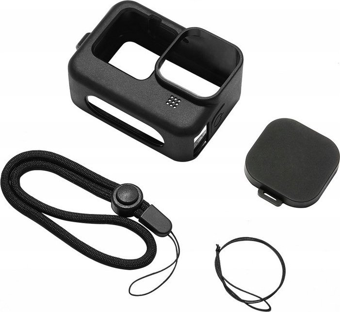 Mbulesë silikoni Puluz PU518B për GoPro HERO 9 10, set 3 në 1, e zezë
