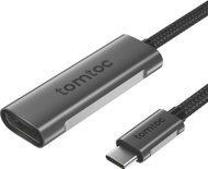 Адаптер USB-C во ДисплејПорт Tomtoc, 20cm, 8K, сив