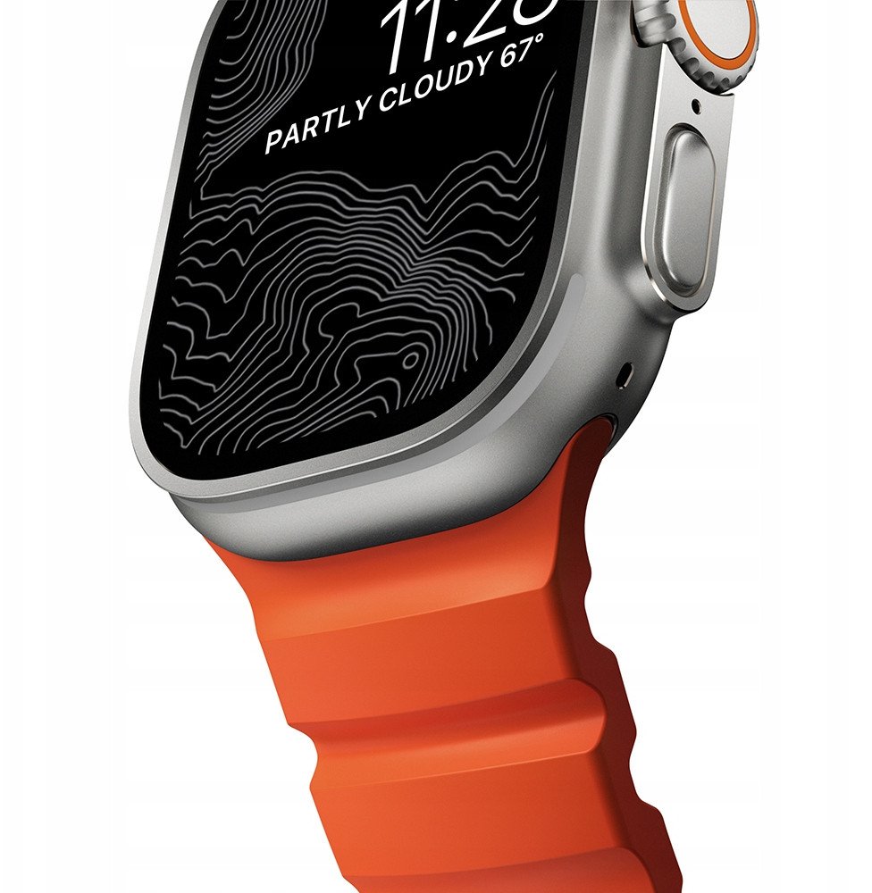 Rrip Apple Watch Rocky Point Band, 46mm 49mm, gome FKM, ngjyra Magma