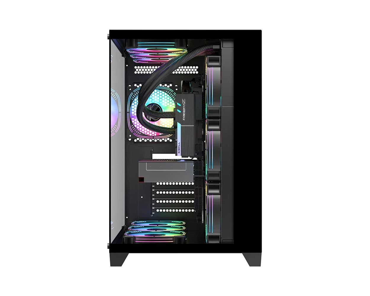 Kasa kompjuteri 1stPlayer MEGAVIEW MV8, ATX Middle Tower, xham i temperuar, e zezë