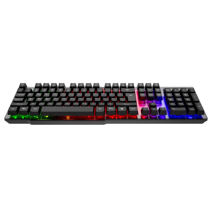 Tastierë Gaming Krux Solar, USB, RGB, e zezë