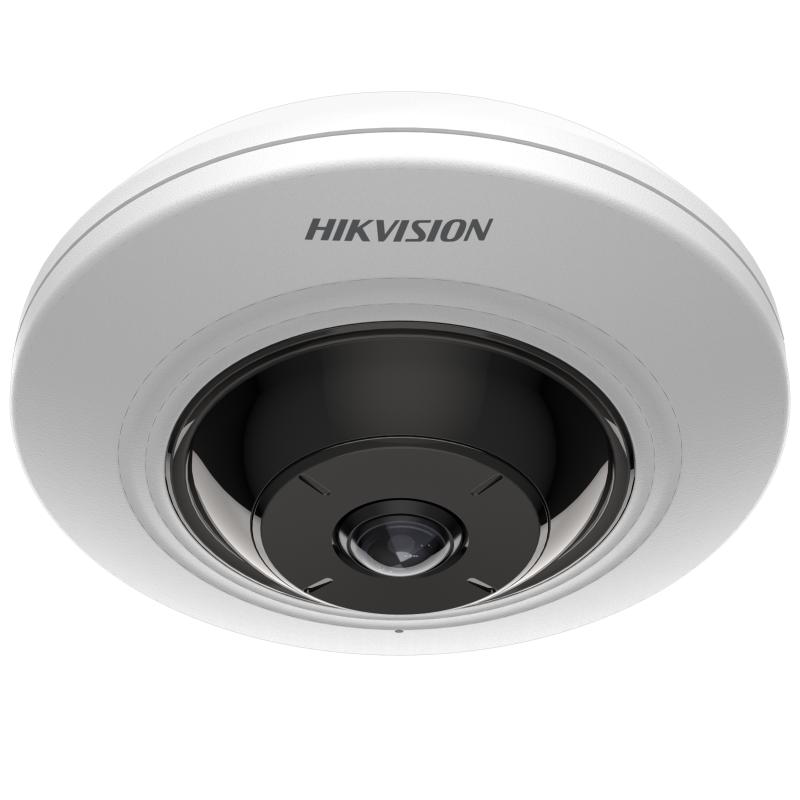 Kamerë IP Hikvision DS-2CD2955G0-ISU, 5MP, lente fisheye 1.05mm, e bardhë