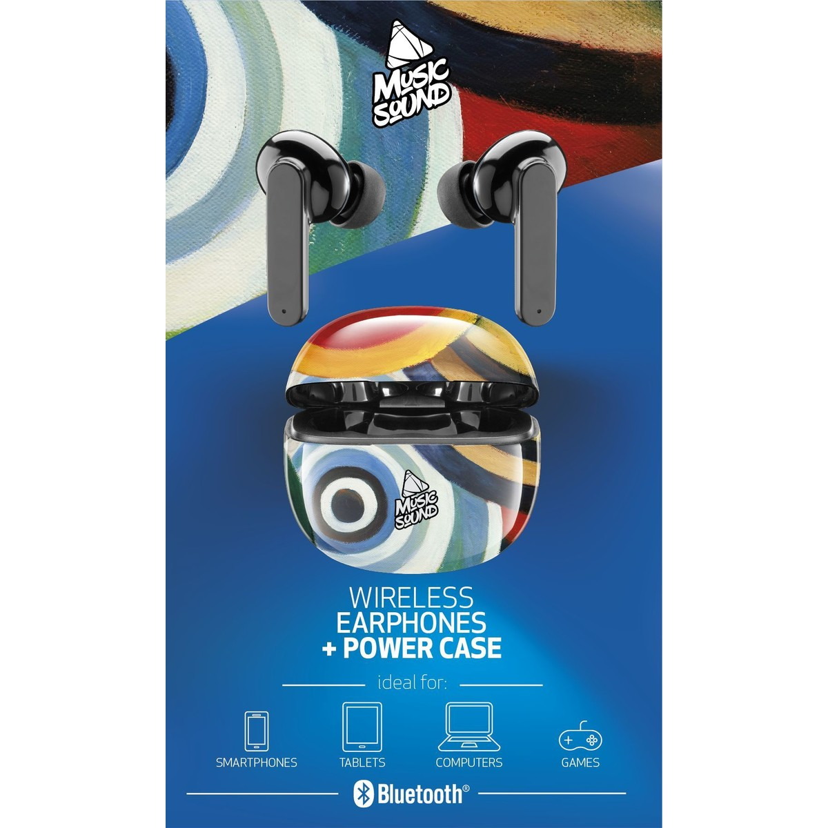 Dëgjuese Buds Cellularline Music Sound Fantasy BTMSTWSINEAR223, wireless, Mic, të zeza