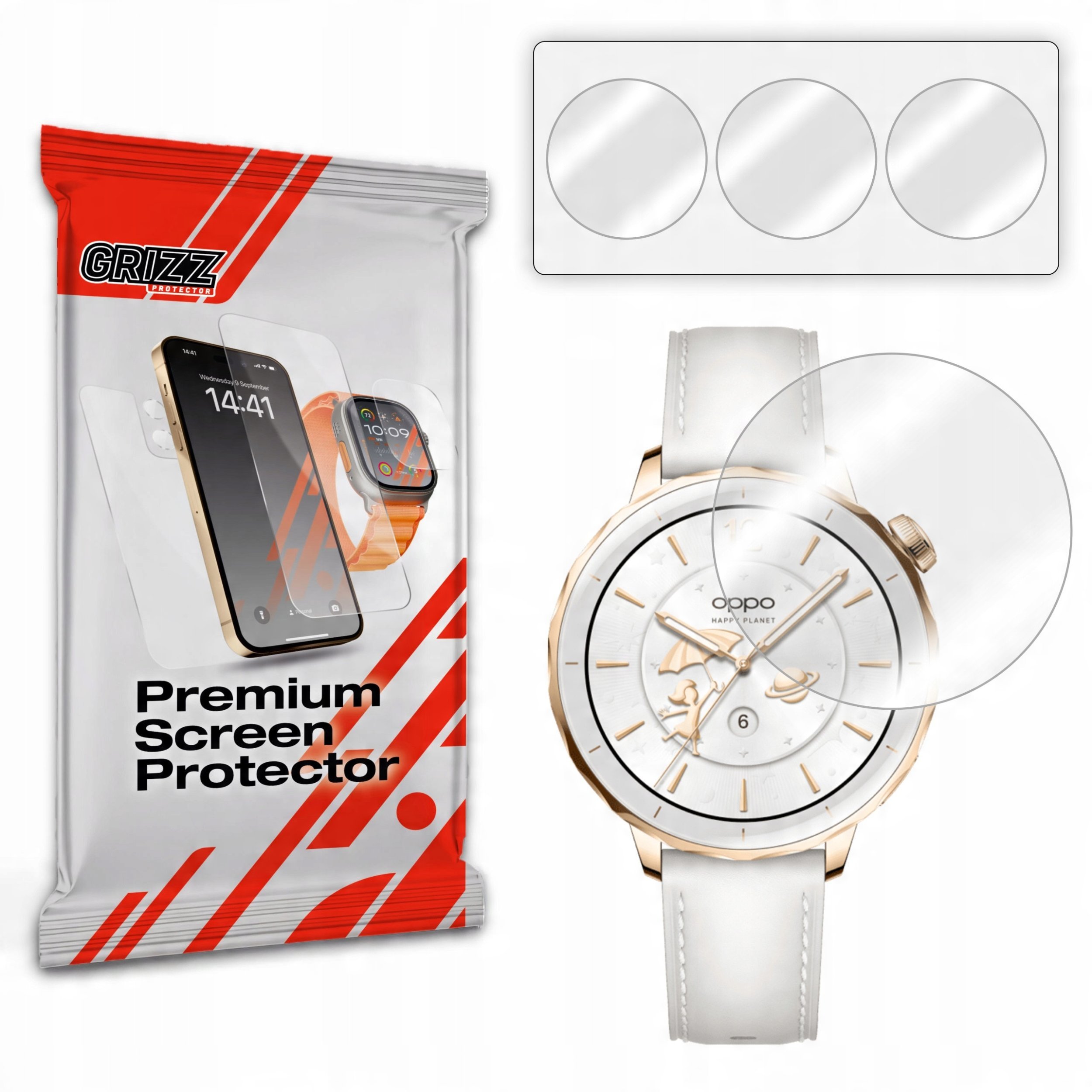 Mbrojtëse ekrani Hydrogel 3PACK për Oppo Watch X2 Mini, set