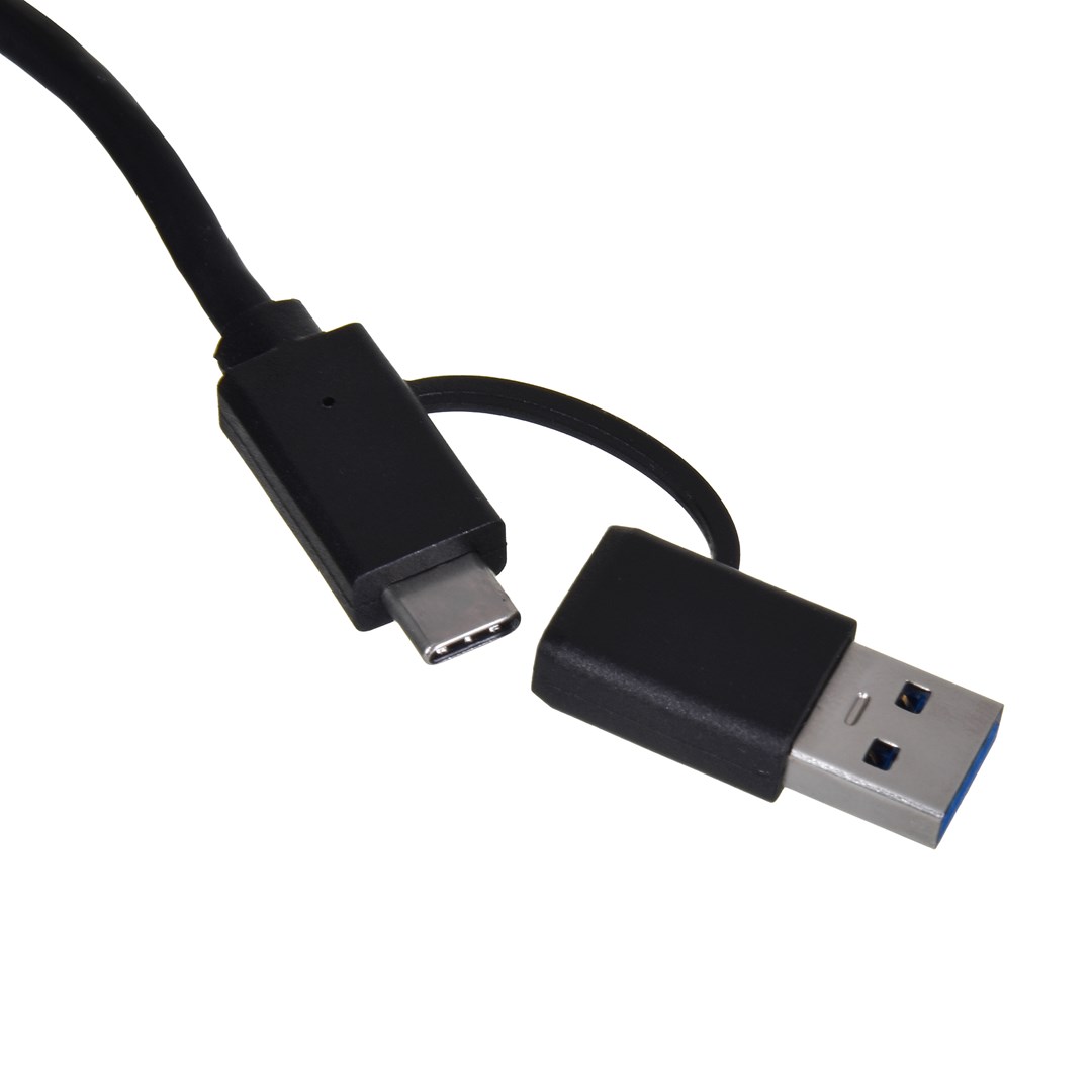 Përshtatës Unitek U1313C, USB-A/C në RJ45, 2.5 Gbps, i hirtë