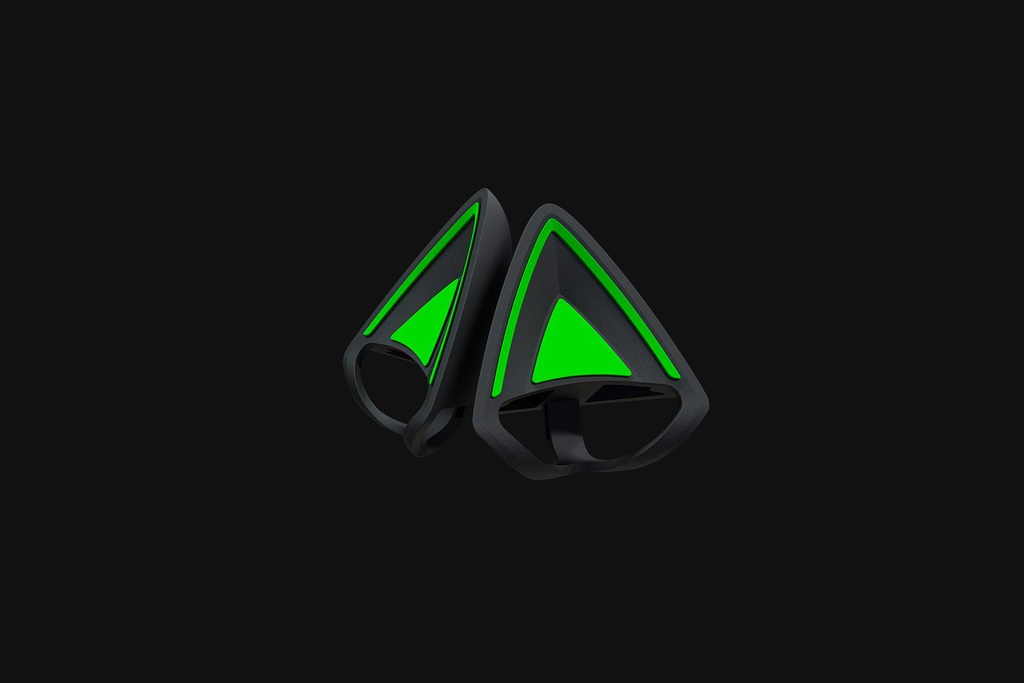 Aksesor veshë silikoni për kufje Razer Kitty Ears V2, dekorativ, RC21-02230100-R3M1, të zinj