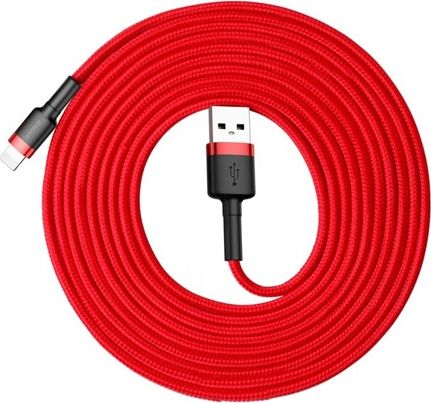 Kabllo Baseus (CALKLF-R09), USB-A - Lightning, 3m, e kuqe