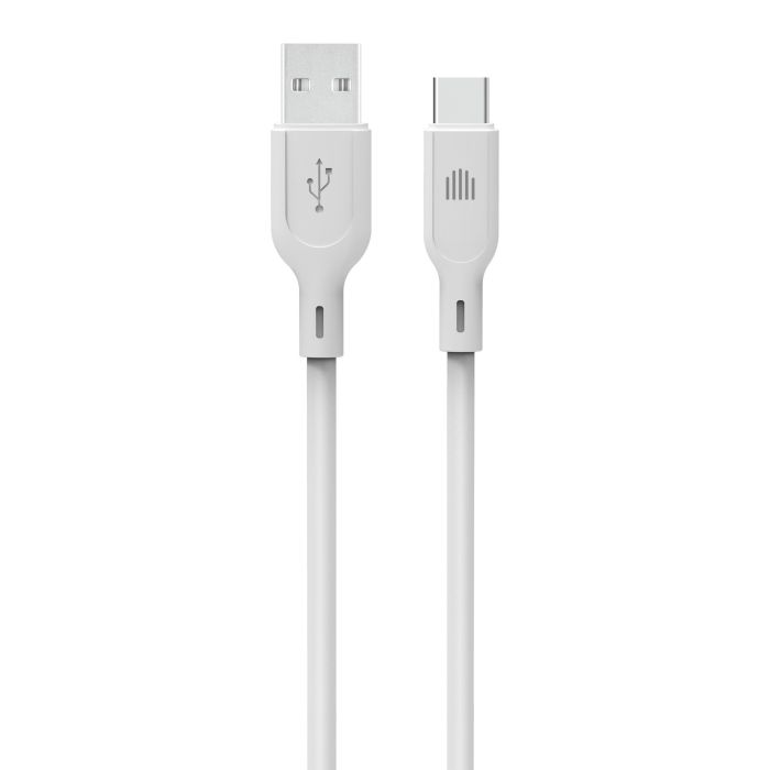 Dviced Cable USB-A To USB-C Silicone 1,25M, White