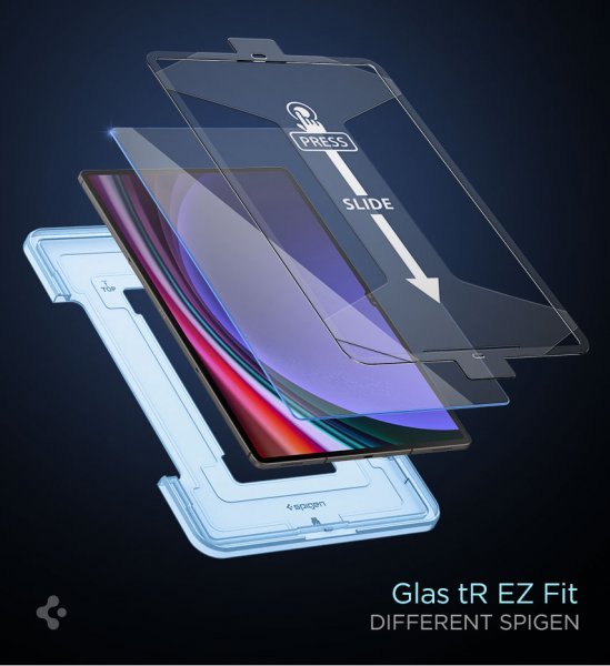 Mbrojtës ekrani Spigen Glas.tr EZ Fit, Galaxy Tab S9 Ultra 14.6", xham i temperuar 9H, transparent