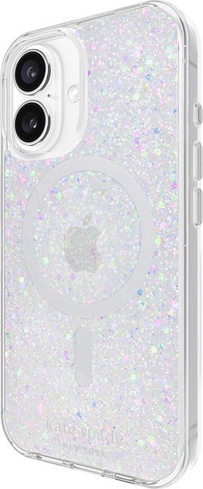Mbrojtëse telefoni Kate Spade New York Chunky Glitter MagSafe, për iPhone 16, transparente me shkëlqim