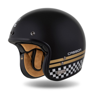 Kaskë moto CASSIDA ESO Forty Nine, fiberglass, ECE 22.06, pearl black gold grey