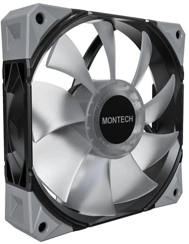 Ventilator kasë Montech E28 ARGB, 120mm, ndriçim ARGB, i zi