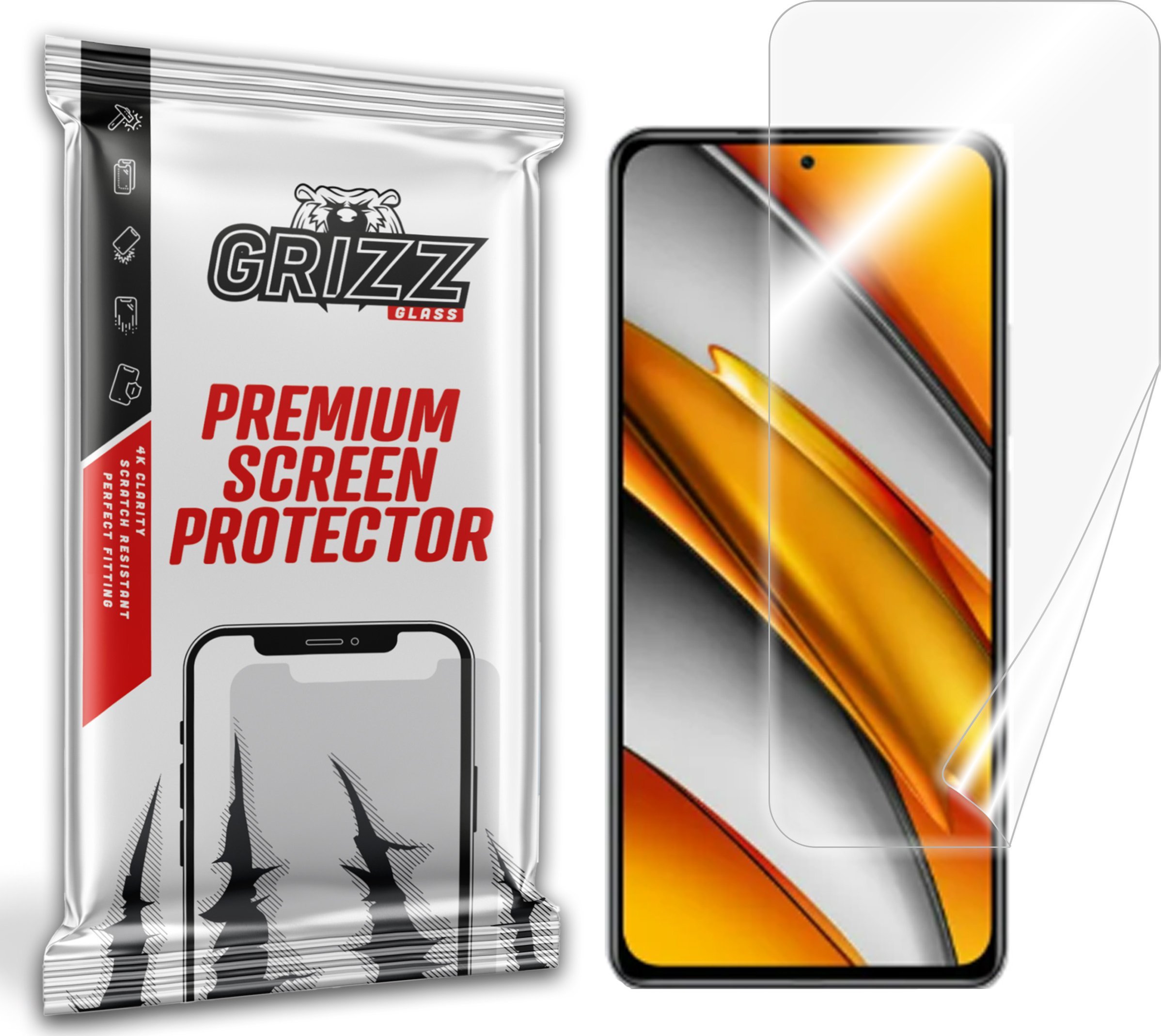 Folie mbrojtëse ekrani GrizzGlass Grizz CeramicFilm, për Xiaomi POCO F3 5G, transparente