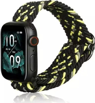 Rrip tekstili Beline për Apple Watch, 42/44/45/49mm, i zi jeshile lime