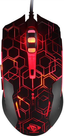 Маус E-Blue Auroza (EMS636BKCA-IU), црн/црвен