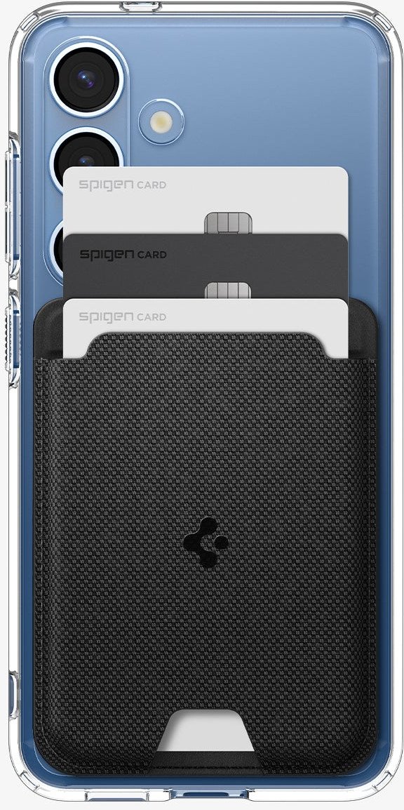 Држач за картички Spigen Urban Fit Wallet MagSafe, за Samsung Galaxy S25 Series, најлон PU, црна