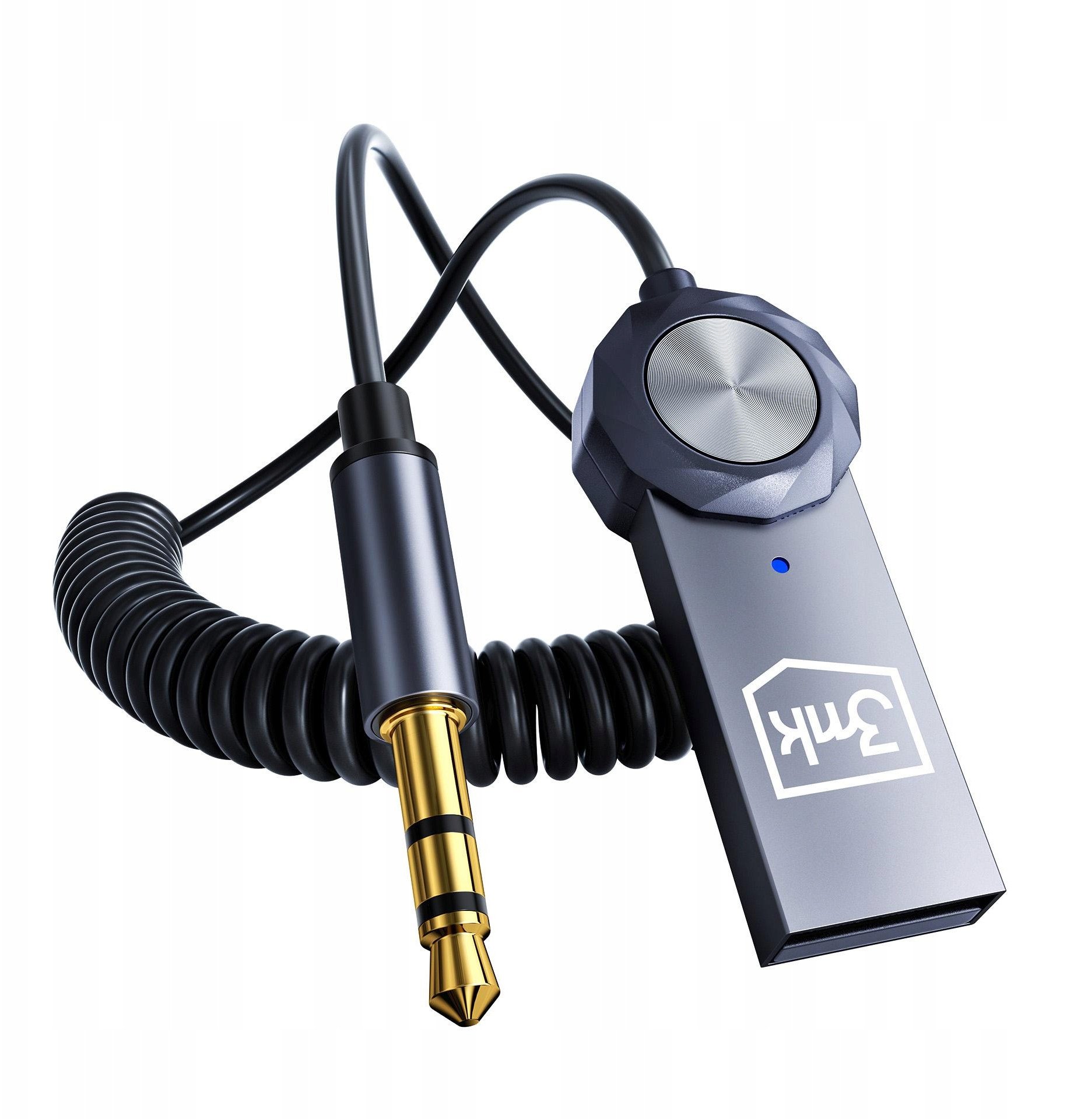 Bluetooth аудио адаптер 3mk, USB, приклучок 3.5 mm, со микрофон