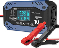 Karikues baterie Qoltec, 12 24V, 10A, me funksion riparimi, me ekran LCD