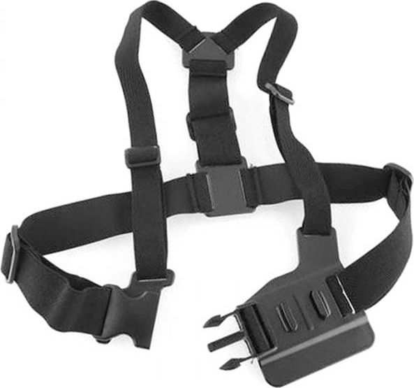 Rrip krahu për gjoks Hurtel për kamera sportive, i rregullueshëm, i zi