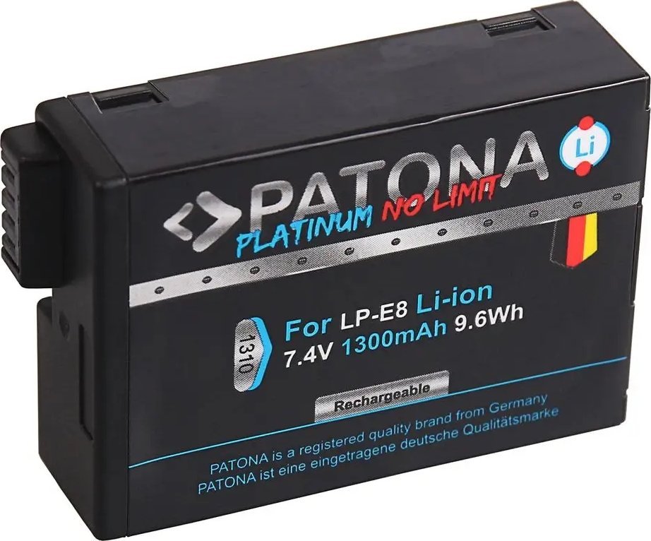Bateri aparat fotografik PATONA Pro Canon LP-E8, 1300mAh, Li Ion