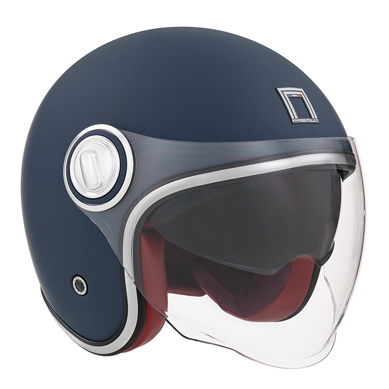 Helmetë motoçiklete Nox Premium Heritage, vizor kundër gërvishtjeve, përgatitur për Bluetooth, e zezë