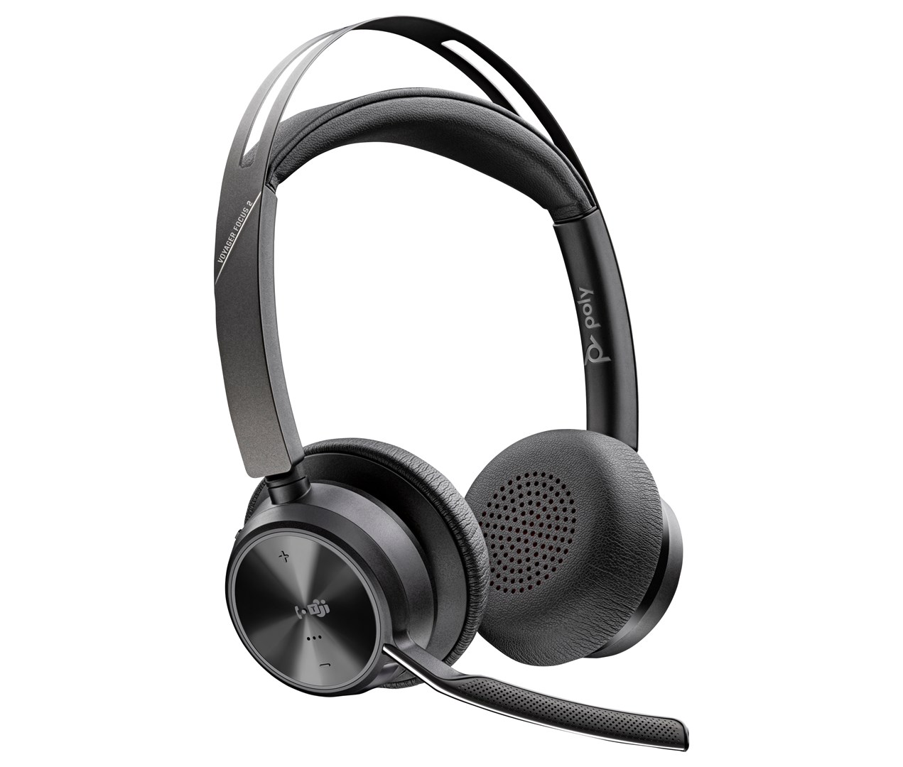 Kufje Poly Voyager Focus 2-M, USB-C-C, USB-C/A Adapter, i zi