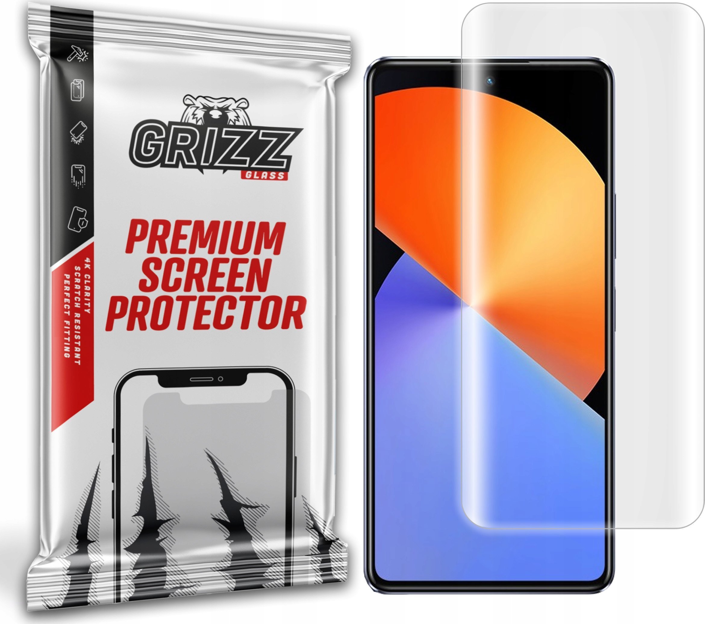 Folie mbrojtëse Grizz Hydrofilm për Infinix Note 30 Pro, hydrogel, transparente