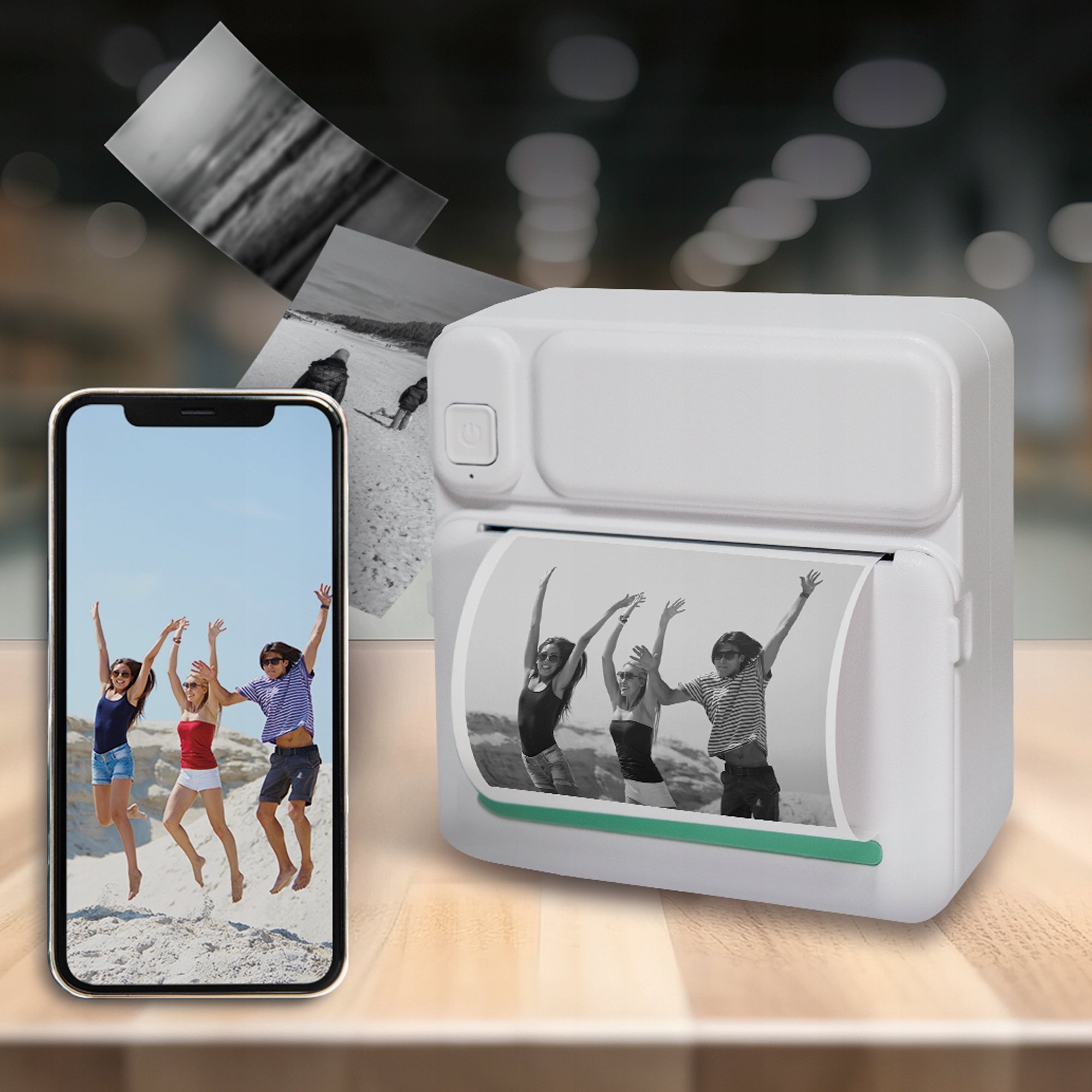 Printer termik portativ Vakoss AZ-P2108X, mini, Bluetooth, i bardhë