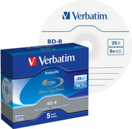 CD Verbatim BD-R, 25GB, 6x 5 copë CD Verbatim BD-R, 25GB, 6x 5 copë