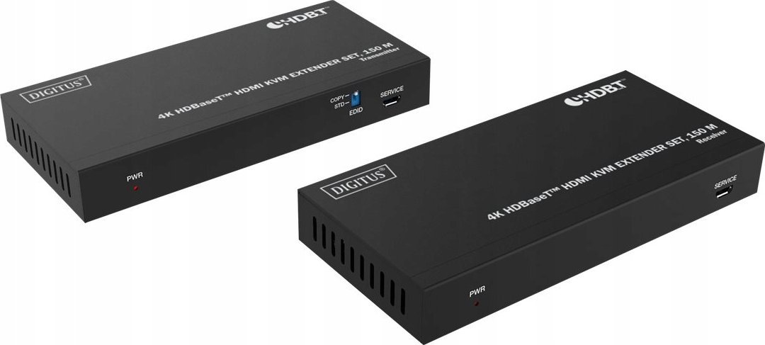 Set ekstenderi HDMI KVM Digitus 4K HDBaseT, 150 m, 4K 60Hz, i zi
