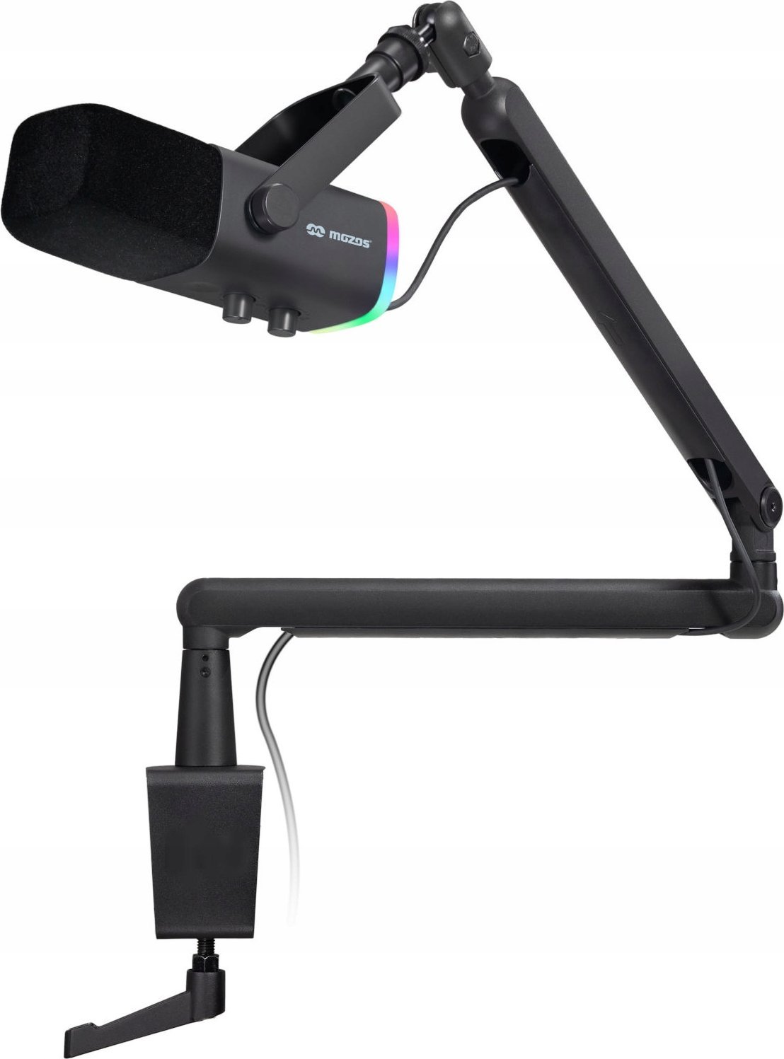 Mikrofon dinamik Mozos TAM8, kardioid, USB C dhe XLR, i zi