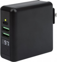 Karikues udhëtimi dhe power bank Prestigio Manhattan, 8000 mAh, 4 në 1, me priza US EU UK, i zi