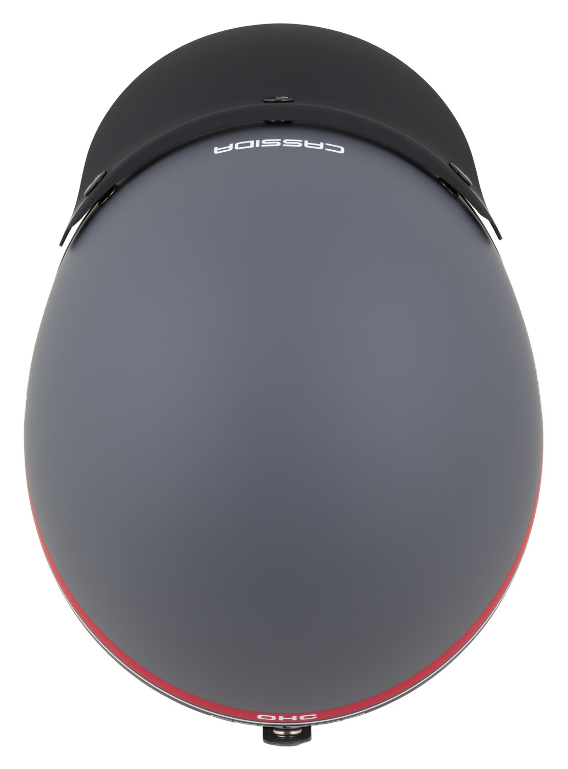 Мото кацига CASSIDA Oxygen 2.0 Jawa OHC, отворена, со внатрешен сенилник, сива мат црвена црна бела