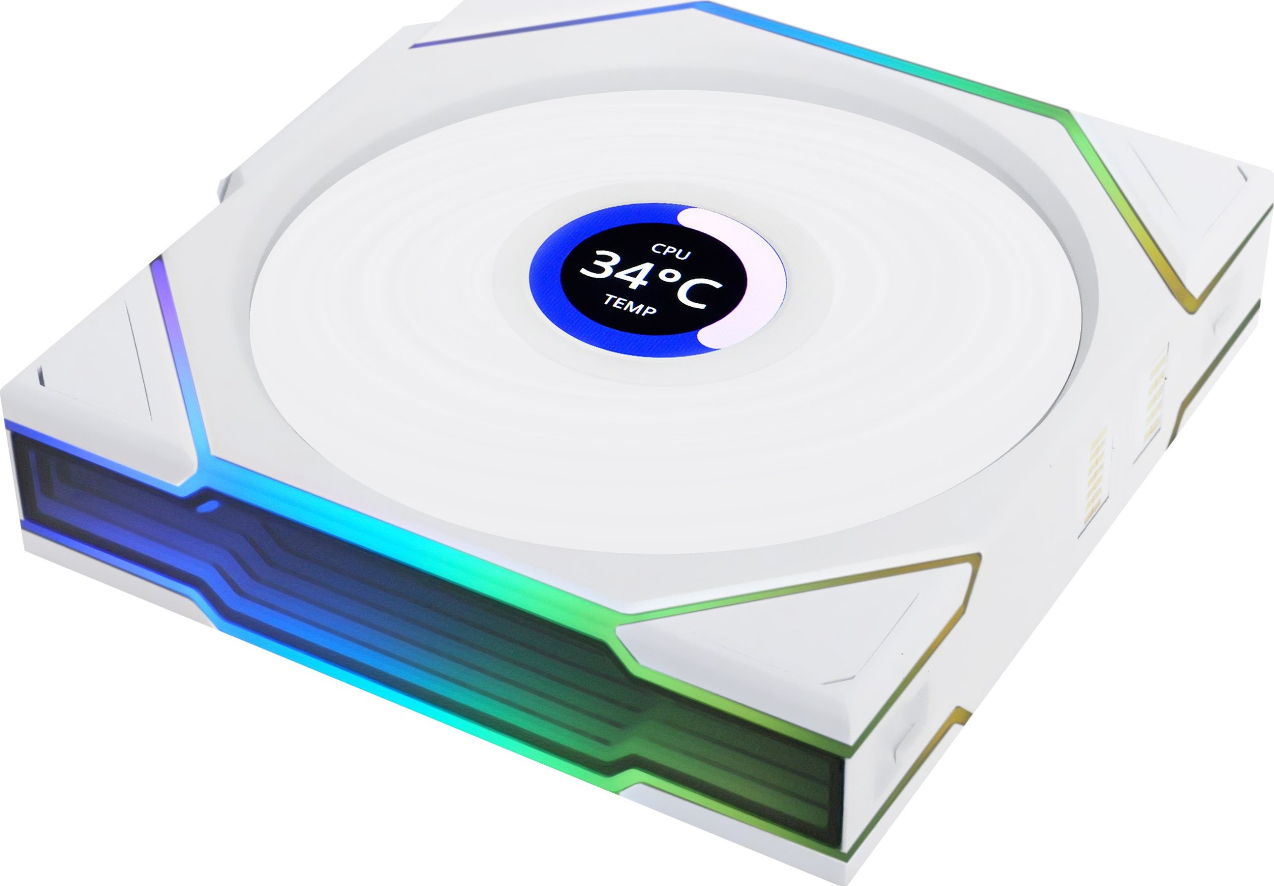 Ventilator PC Lian Li UNI TL LCD Wireless Reverse Blade 120mm, ARGB, i bardhë