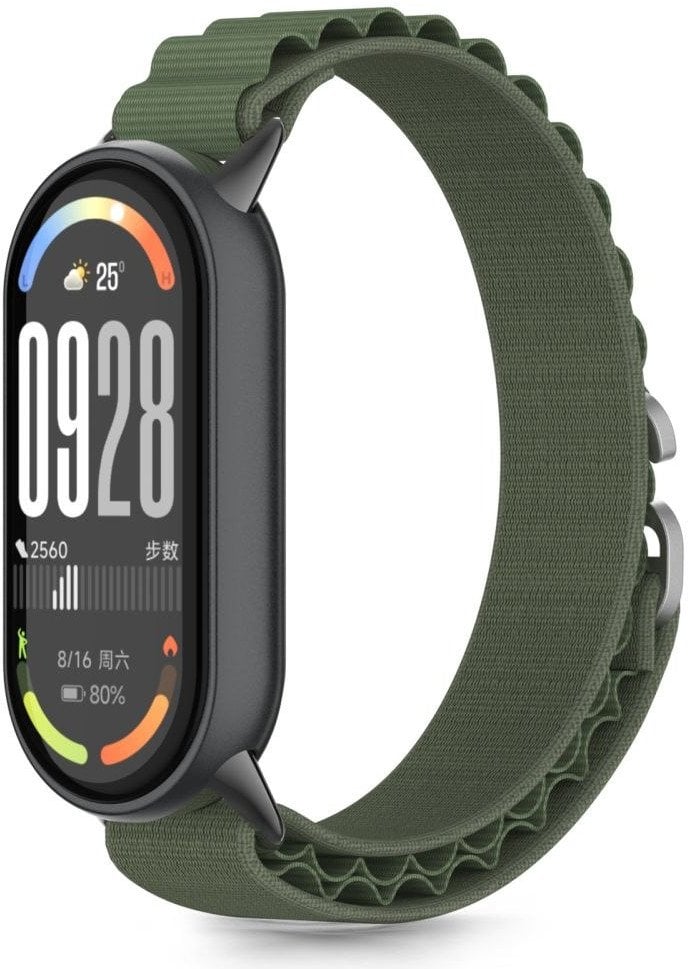 Rrip ore Tech-Protect Nylon Pro Strap për Xiaomi Smart Band 8 9 10 NFC, najlon, i gjelbër
