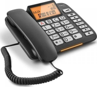 Telefon fiks Gigaset DL580, analog, ID thirrësi, i zi