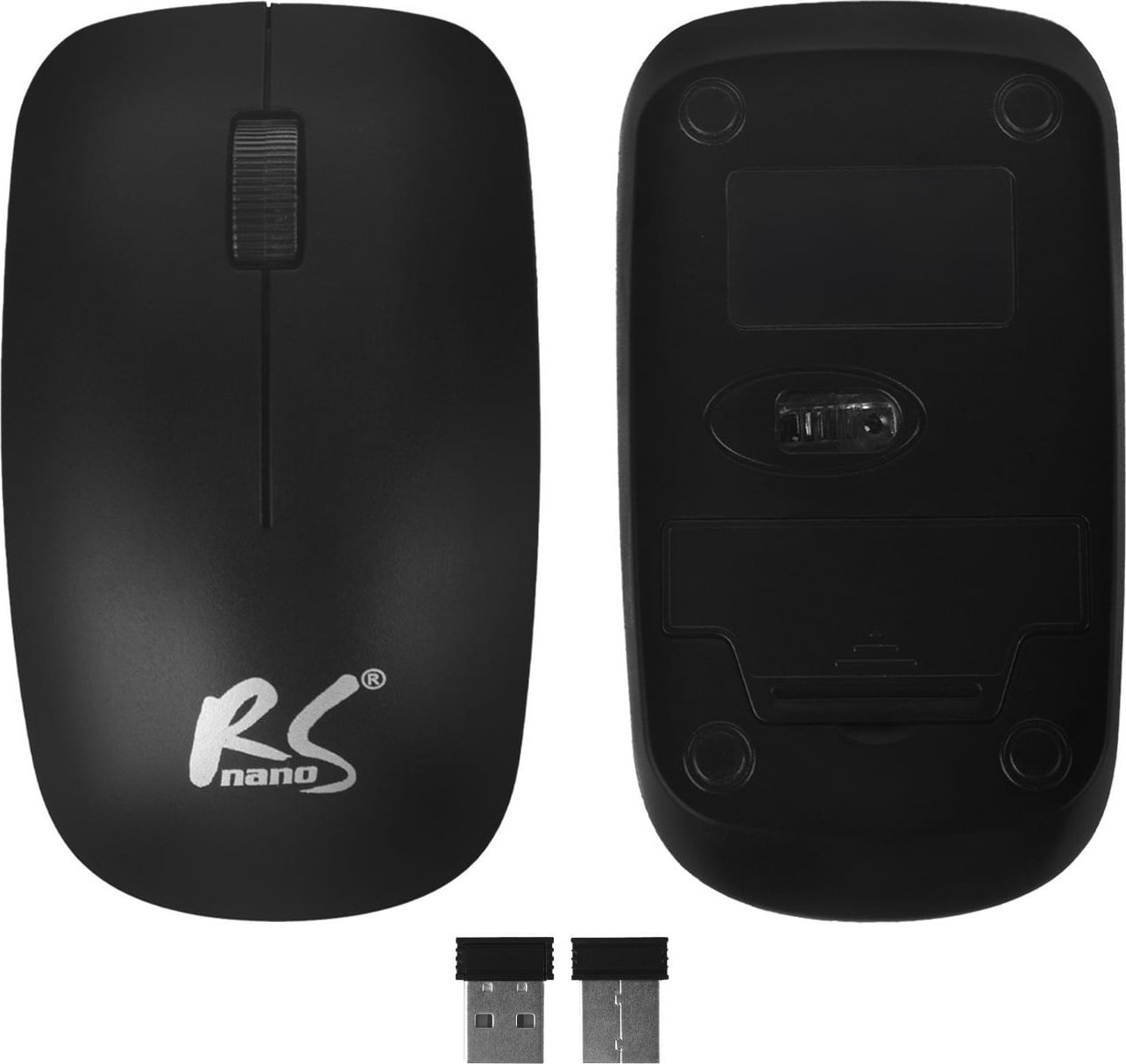 Set tastierë dhe maus NanoRS RS580, wireless 2.4GHz, 1200 DPI, i zi